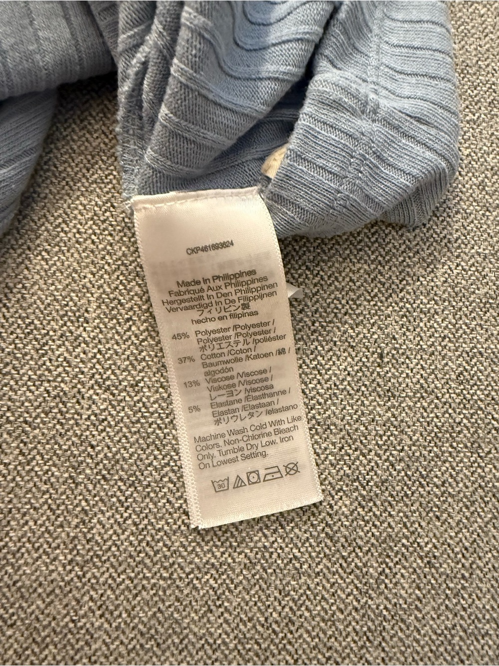 Madewell Powder Blue Ribbed Button Tank - Picture 4 of 4